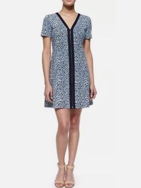 Tory Burch dress with zipper blue and white